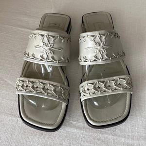 Cole Hann Slide 2 Strap Sandal Size 8 Taupe Leather